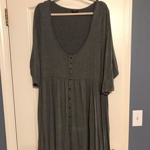 Grey torrid button down dress